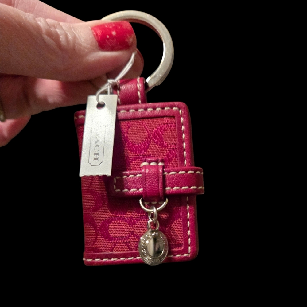 COACH Signature Canvas Picture Frame Wallet Keychain NWT (3-fer) Coach Dusty - Picture 4 of 11